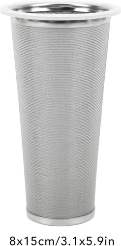 Miniatura 5 de Filtro de acero inoxidable 304, filtro de café frío con círculo de goma blanca, infusor de café para bebidas de frutas, filtro de acero inoxidable e