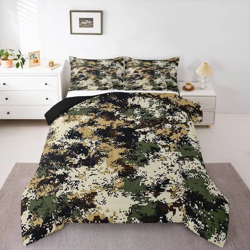 Miniatura 31 de Feelyou Juego de edredón de caza de patos para niñas y niños, edredón de patos de malardo, juego de ropa de cama de caza y pesca, juego de edredón