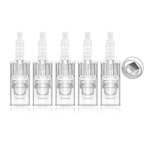 5 piezas de cartuchos de silicona 5D para microagujas de bayoneta, reemplazo desechable para pluma de microneedling N2 M5 M7 5 piezas silicona 5D
