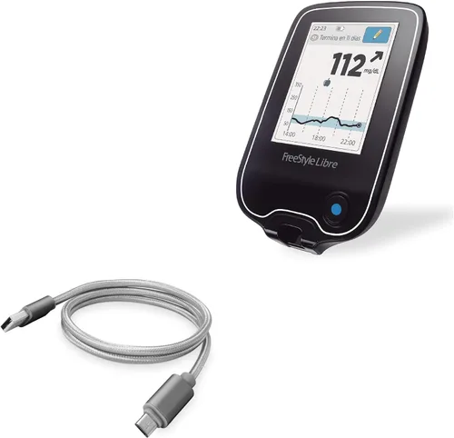 Miniatura 9 de BoxWave Cable compatible con Freestyle Libre Reader - Cable AllCharge 3 en 1 - Negro azabache