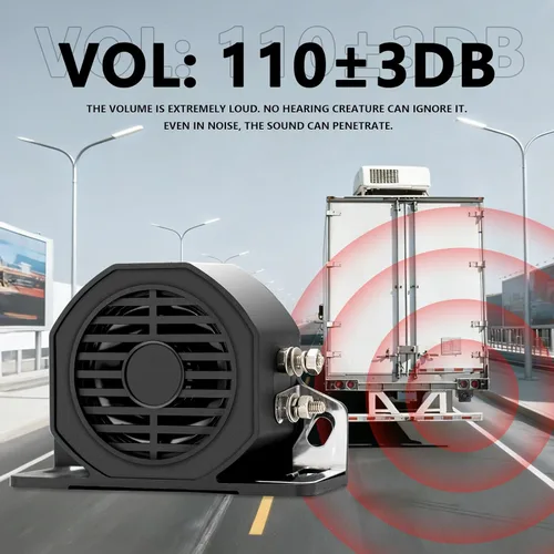 Miniatura 7 de Alarma de Respaldo Impermeable Industrial de Servicio Pesado Alarma de Advertencia de Reversa con Pitido Súper Fuerte para Camión Camioneta Lorry