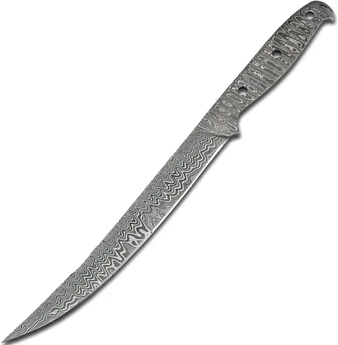 Miniatura 3 de PAL 2000 KNIVES Hecho a mano de acero de Damasco Construye su propio kit de cuchillo con pasadores de hoja en blanco Material de mango diferente