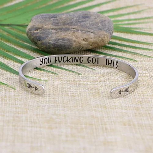 Miniatura 5 de Joycuff - Pulseras inspiradoras para mujer regalo personalizado para mamá pulsera con frase grabada joyas para cumpleaños