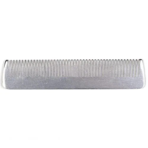 Miniatura 4 de Fendrihan Pequeño peine de aseo de bolsillo de peluquería de dientes finos de metal resistente de 4.6 pulgadas Gris plateado y gris.