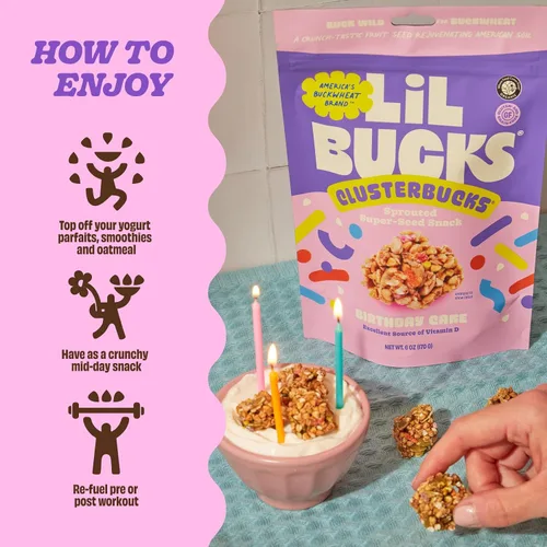 Miniatura 6 de Clusterbucks Superfood Clusters – Granola sin cereales, apta para dieta keto con trigo sarraceno germinado cultivado de forma regenerativa – Snack