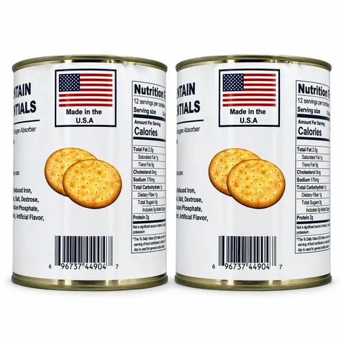 Miniatura 11 de Future Essentials Pilot - Galletas de pan #2.5 (1 lata) – 12 porciones de alimentos de supervivencia de emergencia 30 años de vida útil
