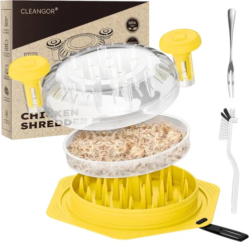 Miniatura 14 de Cleangor Trituradora de pollo, grande, sin BPA, con mango ergonómico, herramienta trituradora de alimentos antideslizante para cerdo, carne de res