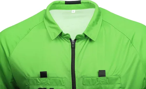 Miniatura 4 de Camiseta de árbitro de fútbol para hombre de manga corta Verde