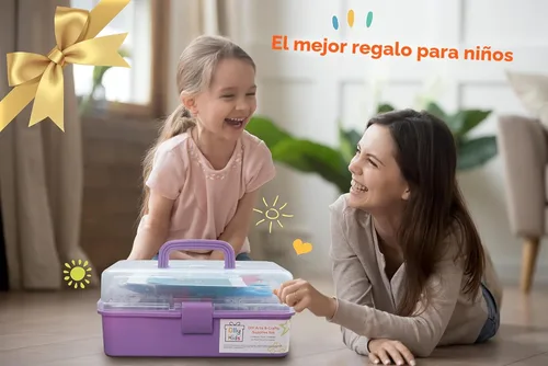 Miniatura 6 de Olly Kids Juego de suministros de artes y manualidades, caja de manualidades de regalo de más de 1000 piezas para niños: suministros de manualidades