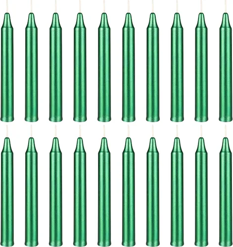 Miniatura 35 de SRG 40 mini velas cónicas color azul claro sin perfume, 4 pulgadas de alto x 1/2 pulgada de diámetro, ideal para lanzar campanadas, rituales