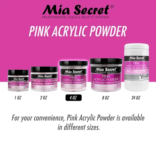 Miniatura 2 de Mia Secret Polvo acrílico rosa 4 oz.
