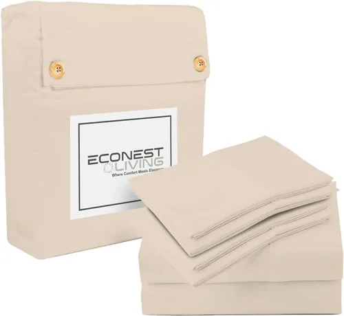Miniatura 12 de Sábanas 100% de algodón egipcio, tamaño individual XL, juego de sábanas de 1000 hilos, 4 piezas, tamaño individual XL, juego de sábanas refrescantes