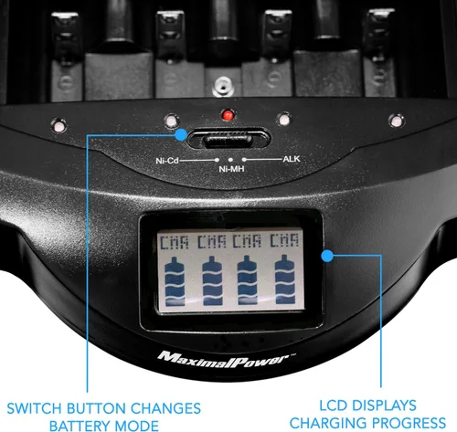 Miniatura 8 de Cargador de batería inteligente universal para pilas AA AAA C D 9V Li-on Ni-MH Ni-Cd recargables para el hogar, más dos puertos USB para teléfonos