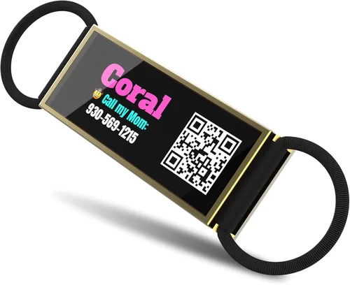 Miniatura 12 de Etiqueta de identificación de perro deslizable con código QR, etiqueta silenciosa personalizada personalizada para mascotas - Gratis en línea