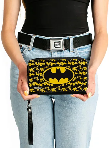 Miniatura 3 de Buckle-Down Cartera rectangular con cremallera de PU para mujer, 7.5"x4.5", Batman, Buckle-down Pu Cremallera Alrededor Cartera Rectángulo - Batman