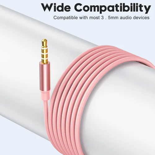 Miniatura 6 de Auriculares con cable, auriculares intrauditivos con cable, auriculares de medio oído, conector de 0.138 in, auriculares con cable con micrófono