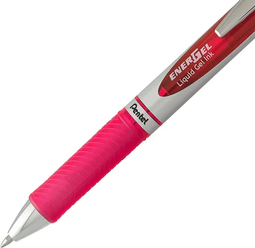 Miniatura 6 de Pentel Energel - Bolígrafos de tinta de gel líquido de 0.028 in, tinta rosa, paquete de 5 bolígrafos RTX de lujo con 3 recambios rosados