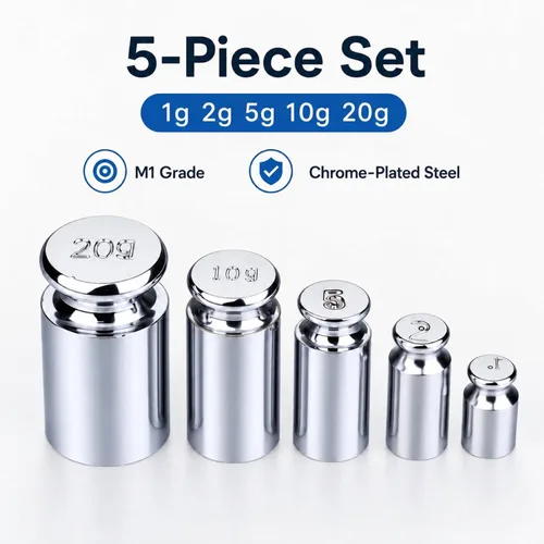 Miniatura 6 de I-MART Juego de pesas de calibración de 0.04 oz, 0.39 oz, 0.71 onzas, acero cromado grado M1, pesas pequeñas para calibración digital, bolsillo