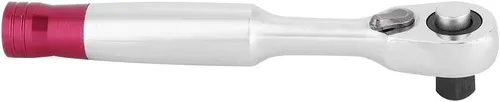 Miniatura 8 de AMONIDA Llave de trinquete profesional de cromo vanadio de 1/4 pulgadas, mango de goma, función de corte rápido