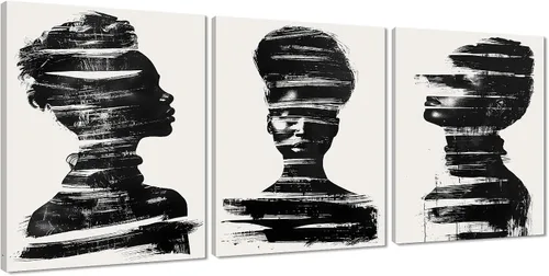 Miniatura 92 de MAMAGO Lienzo decorativo para pared, pintura de belleza dorada y negra, fotos de mujeres africanas, hermosos pósteres de mujer negra, impresiones
