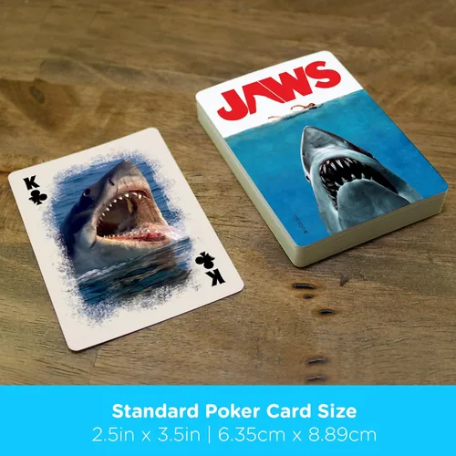 Miniatura 5 de Aquarius Jaws - Juego de cartas de tamaño estándar, baraja temática con 52 diseños únicos de tiburón, regalo de mercancía coleccionable