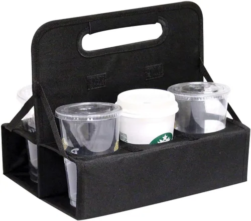 Miniatura 2 de Preferred Nation Portavasos reutilizable (juego de 2), capacidad para 6 tazas o latas de café de soda, marco resistente y base sólida, plegable