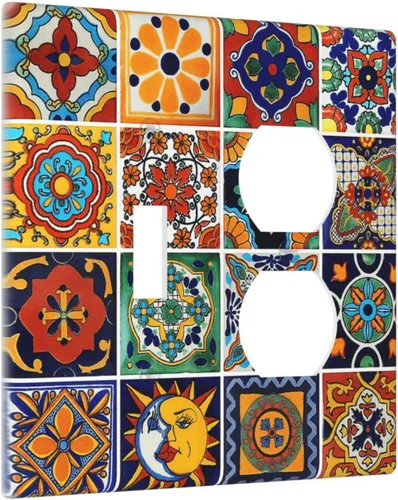 Miniatura 87 de Cubiertas Decorativas para Placas de Interruptor Abstracto Moderno de Mediados de Siglo Arco Boho Sol Dorado Hoja 1 Gang Placa de Pared Cubierta