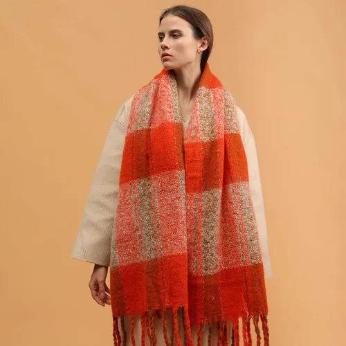 Miniatura 14 de Bufanda cálida para mujer, colorida y suave, cómoda, elegante chal de pashmina para clima frío, bufanda larga de moda, borla de coleta