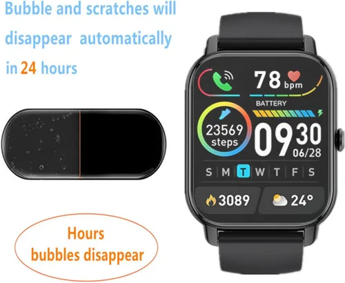Miniatura 3 de Protector de pantalla compatible con Quican, Tensky ID208 PLUS Smartwatch (paquete de 6) película de TPU transparente compatible con reloj