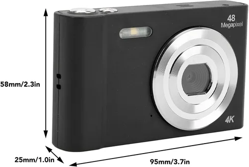 Miniatura 9 de Cámaras digitales 4K, 1080P 48MP Vlogging cámara de video con zoom de 16X, bolsillo de pantalla de 2.7 pulgadas, cámara compacta de disparo de punto