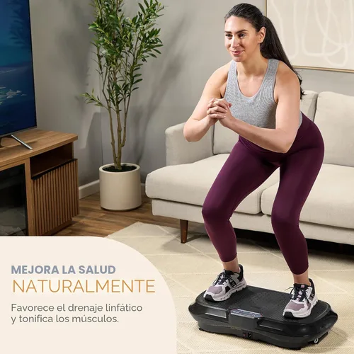 Miniatura 2 de LifePro Máquina de Ejercicio con Placa de Vibración - Plataforma de Fitness de Vibración para Entrenamiento de Cuerpo Completo con Bandas Elásticas