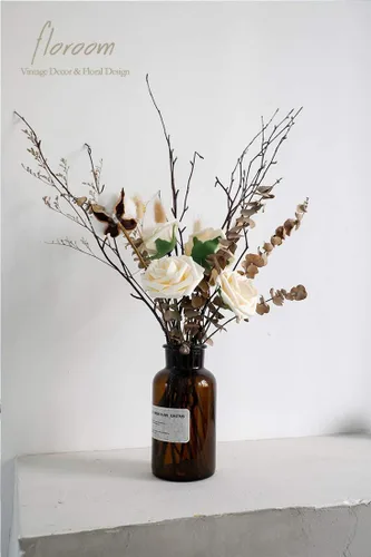 Miniatura 6 de Floroom Flores artificiales de espuma de aspecto real, con tallos, para manualidades, ramos de boda, centros de mesa, despedida de soltera, fiesta
