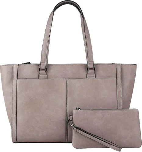 LUCSIS Bolso de mano y bolso de mano para mujer bolso de asa superior elegante maletín de hombro bolso de trabajo bolso de negocios