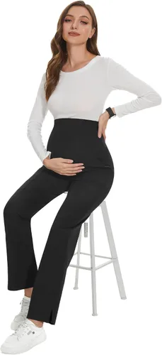 Miniatura 5 de POSHGLAM Pantalones médicos de maternidad para mujer, pantalones de trabajo, estilo casual, pantalones de embarazo, S-XXL