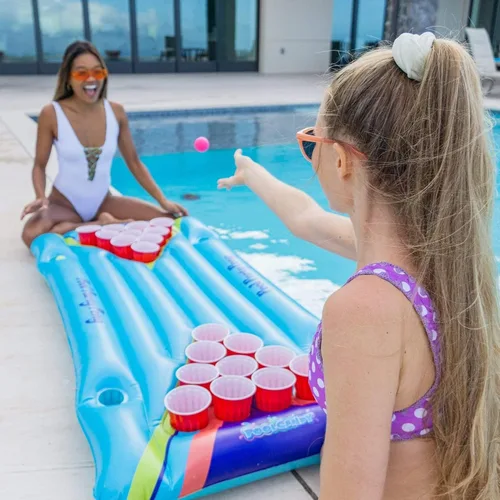 Miniatura 2 de Poolcandy Pong inflable para fiesta en la piscina; un juego de piscina fácil de instalar, lago o playa. Perfecto para tu próxima barbacoa, piscina