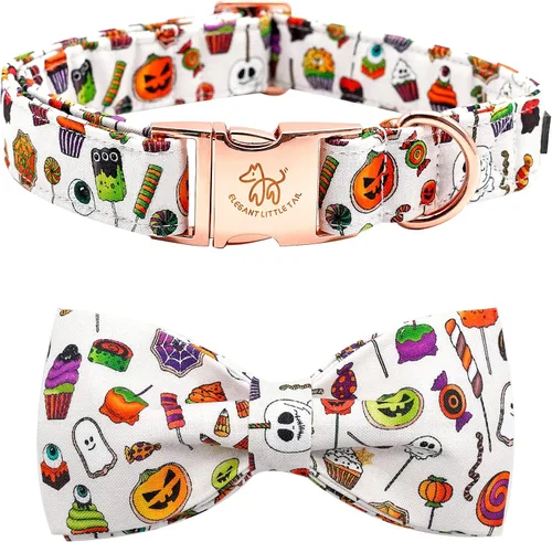 Miniatura 35 de Elegante collar para perro con moño Floral Vintage, cómoda pajarita para perro, collar de perro con lazo Collar ajustable para perros pequeños
