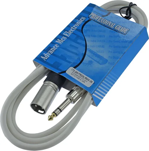 Miniatura 4 de Cable Patch de Audio Pro XLR macho TRS de 1/4 pulgadas a 3 pines equilibrado y blindado (3 pies de largo, azul)