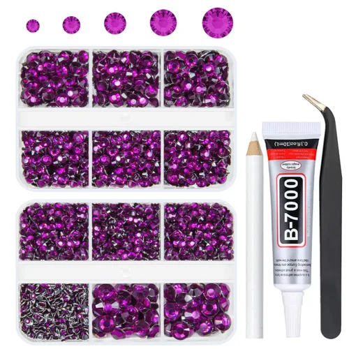 Miniatura 35 de qiipii Resina Metálica Plata Diamantes de Imitación con Parte Posterior Plana para Adornar Manualidades, Piedras Planas de 2mm-6mm, Gemas de Plata
