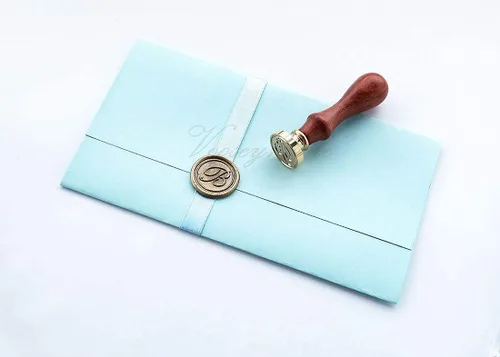 Miniatura 5 de Sello de cera, letra inicial escrita a mano con mango de palisandro, decoración en invitaciones, sobres de correo, tarjetas para cumpleaños, fiestas