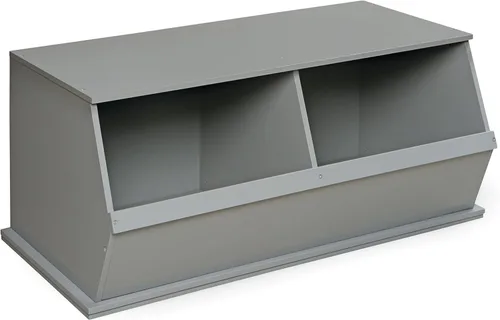 Miniatura 11 de Badger Basket Organizador apilable de almacenamiento de juguetes de dos cubos para niños, almacenamiento duradero en la habitación de los niños