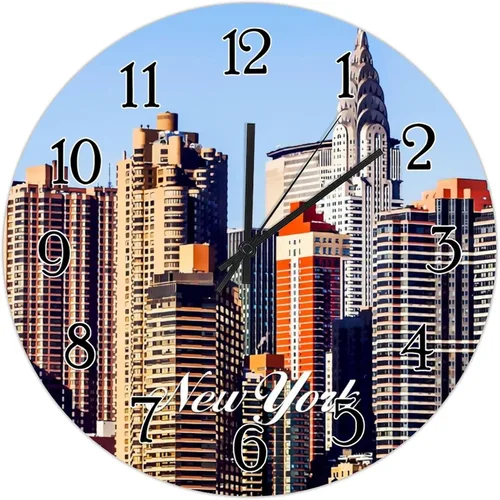 Miniatura 9 de Reloj de pared decorativo de madera de la ciudad de Estados Unidos, Nueva York, Ciudades en los Estados de Nueva York, relojes de regalo