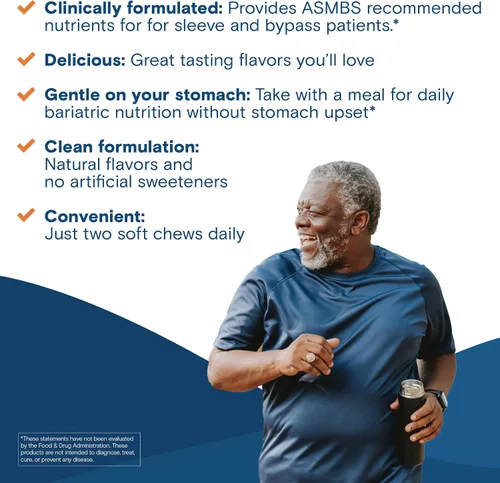 Miniatura 6 de Bariatric Fusion Multivitamínico bariátrico suave con sabor a fruta de cereza y piña para pacientes poscirugía bariátrica, incluyendo derivación