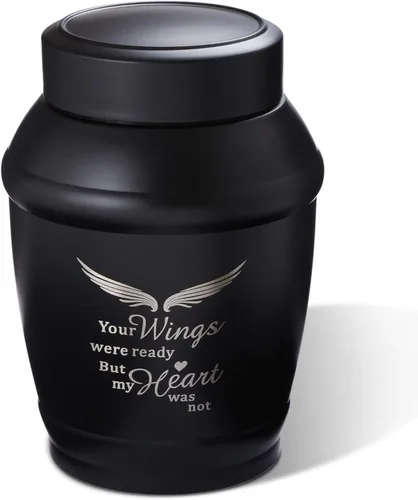 Miniatura 16 de Urna de cremación mediana verde para cenizas humanas adulto macho hembra Angel Ceramic Urn for Ashes Men Women Dad Mom,Memorial Urn with Velvet