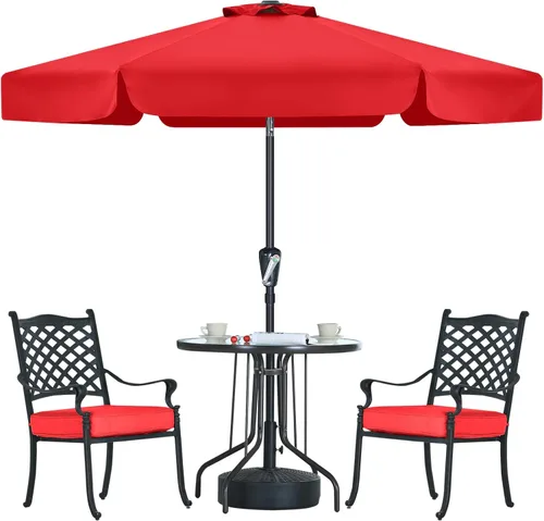 Miniatura 36 de MASTERCANOPY Sombrilla de Patio Valance para Mesa de Exterior Market - 8 Varillas (9 pies, Turquesa)