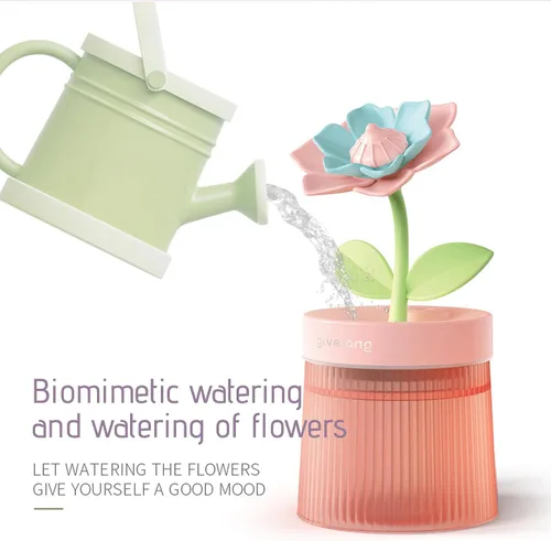 Miniatura 3 de Humidificador de niebla fría de 8.8 fl oz con linda flor, humidificador USB con luz, difusor de aceite esencial, difusor de aceite de aromaterapia