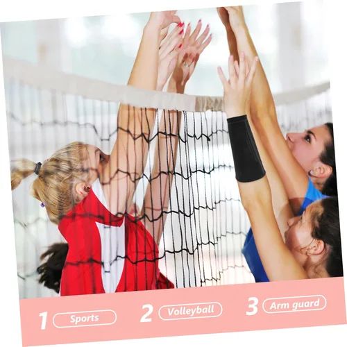 Miniatura 6 de Yardwe 1 par de almohadillas elásticas para brazos de voleibol, protector deportivo para alivio y diseño transpirable para un uso cómodo