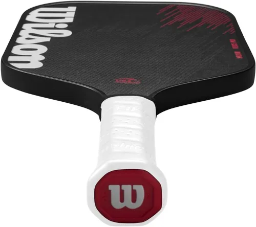 Miniatura 4 de WILSON Fierce Series - Paletas de pickleball de 0.512 in, tamaño de agarre 2-4 1/4 pulgadas Negro/Blanco/Rojo