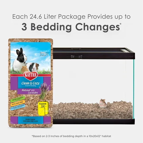Miniatura 3 de Kaytee Ropa de cama natural limpia y acogedora con lavanda de 24,6 litros