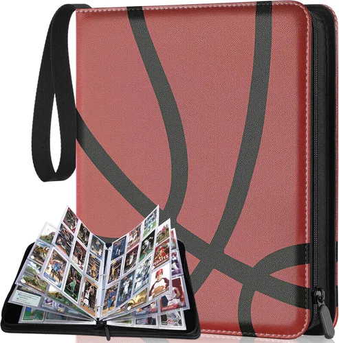 Miniatura 10 de Carpeta de 900 bolsillos para tarjetas de béisbol para tarjetas de intercambio, fundas para tarjetas de béisbol, juego de protectores para tarjetas