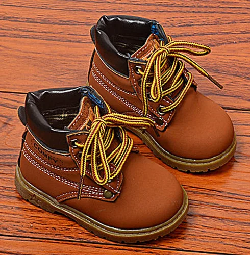 Miniatura 7 de Happy Cherry Baby Winter Ankle Boots Leather Waterproof Lace Up Boots Flat Boots